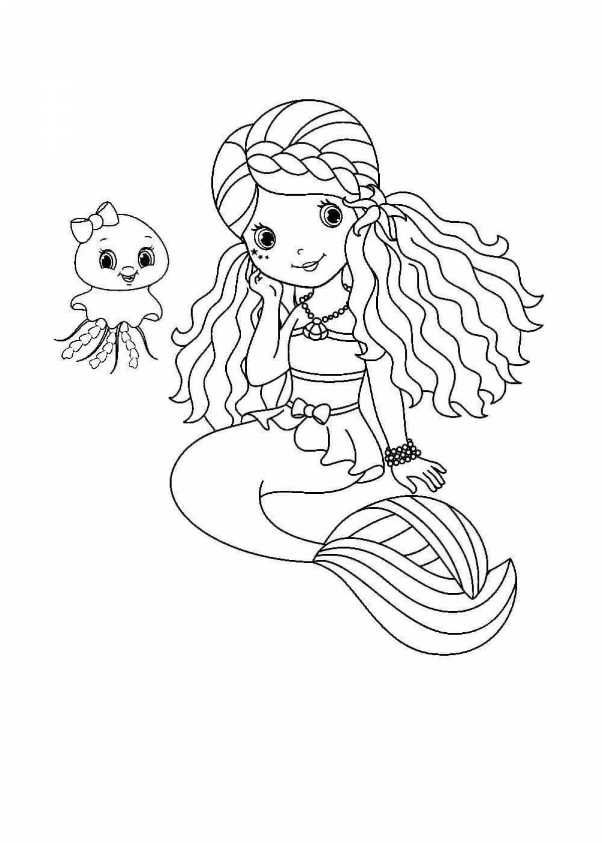 Animated enchantimals jellyfish coloring page