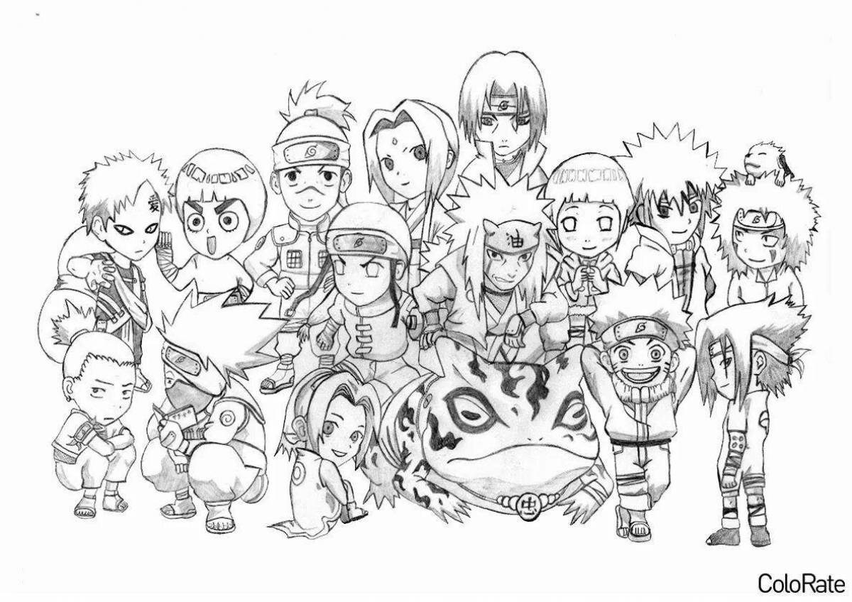 Fun akatsuki all coloring page