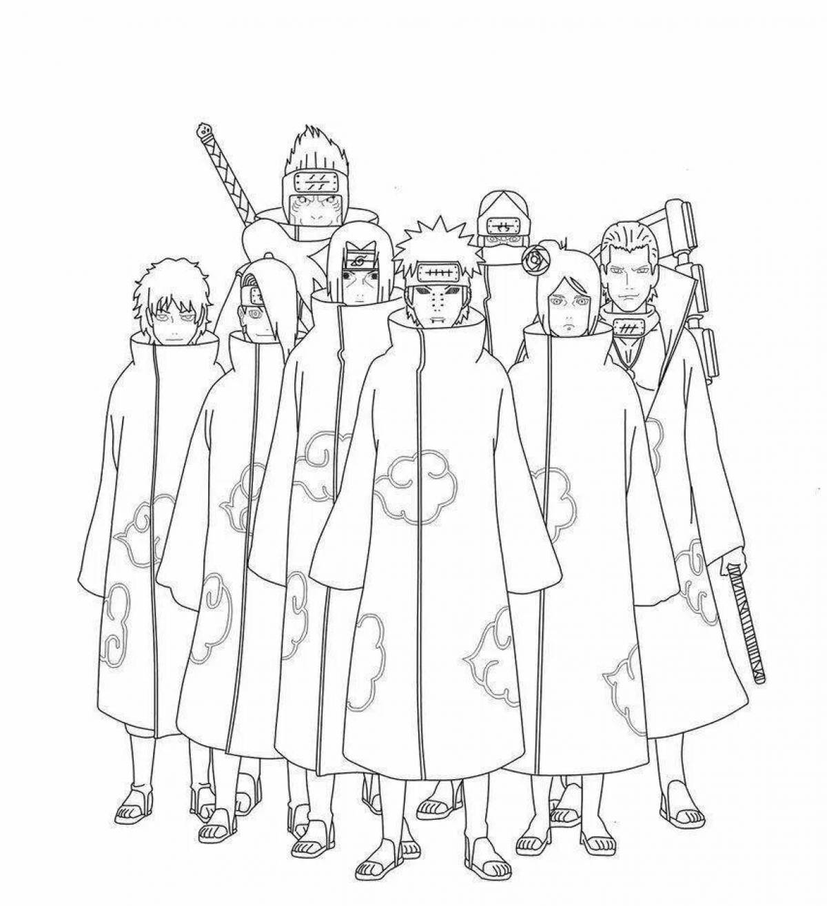 Cute akatsuki all coloring pages