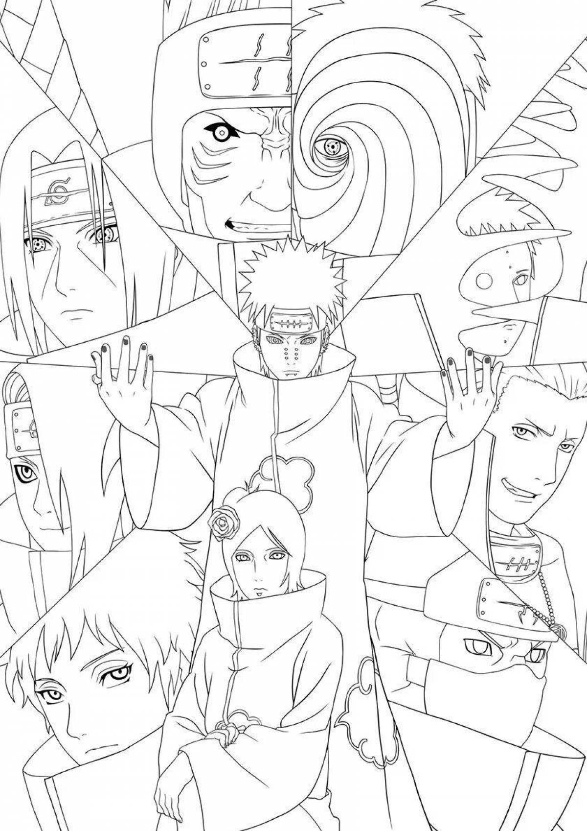 Beautiful akatsuki all coloring page