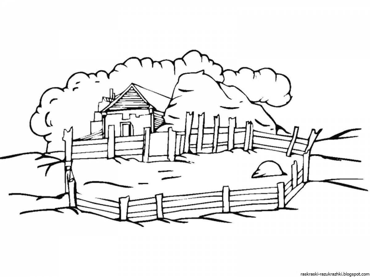 Amazing coloring pages with local landscapes