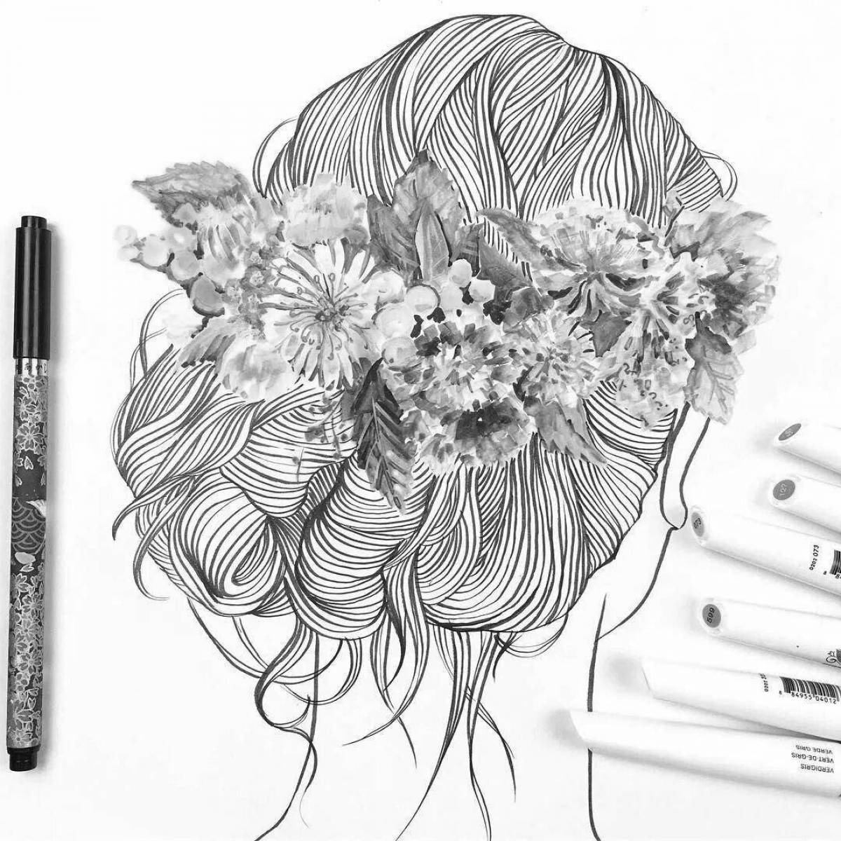 Attractive coloring pages easy markers