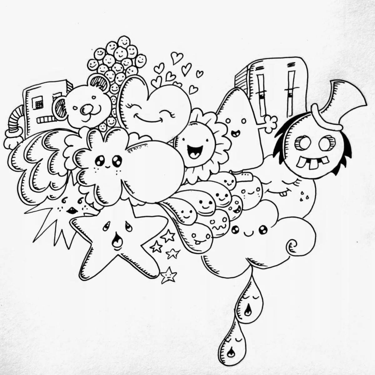 Radiant coloring page light markers