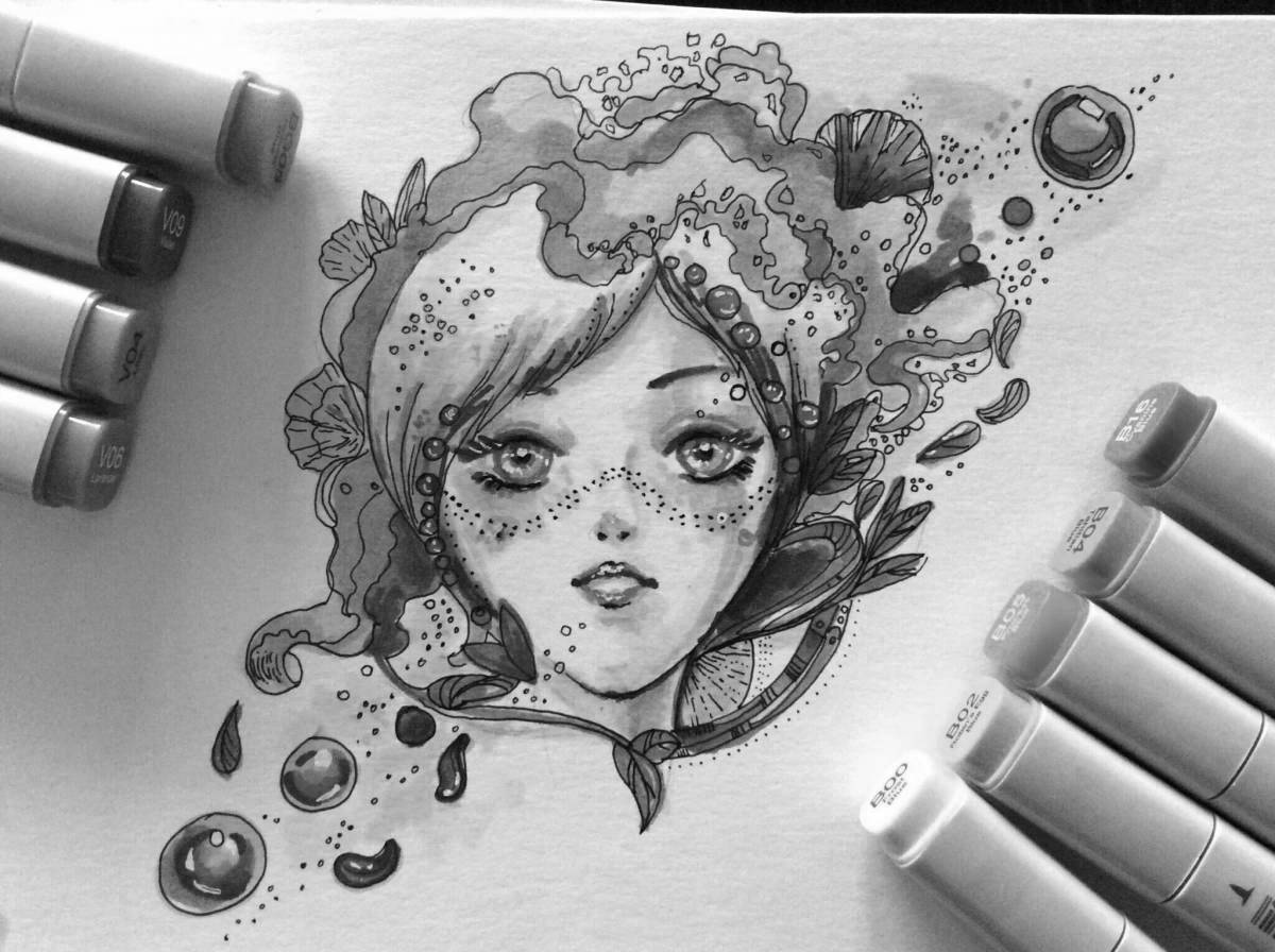 Magic coloring markers light