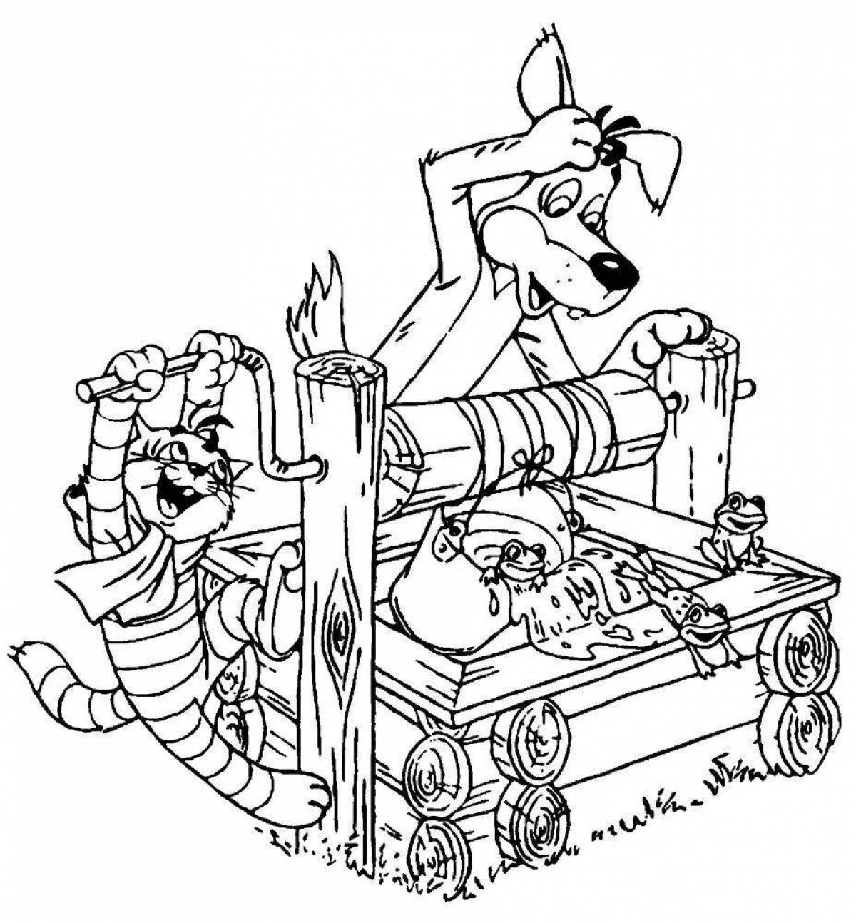 Coloring book animated prostokvashinsky cat