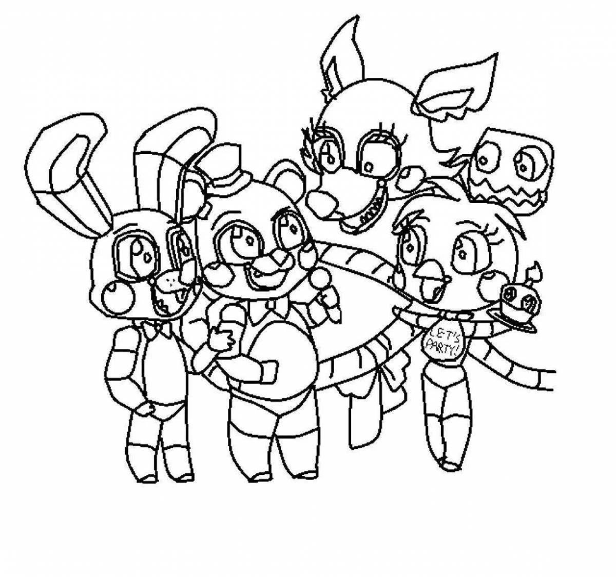 Exciting vanessa fnaf coloring book