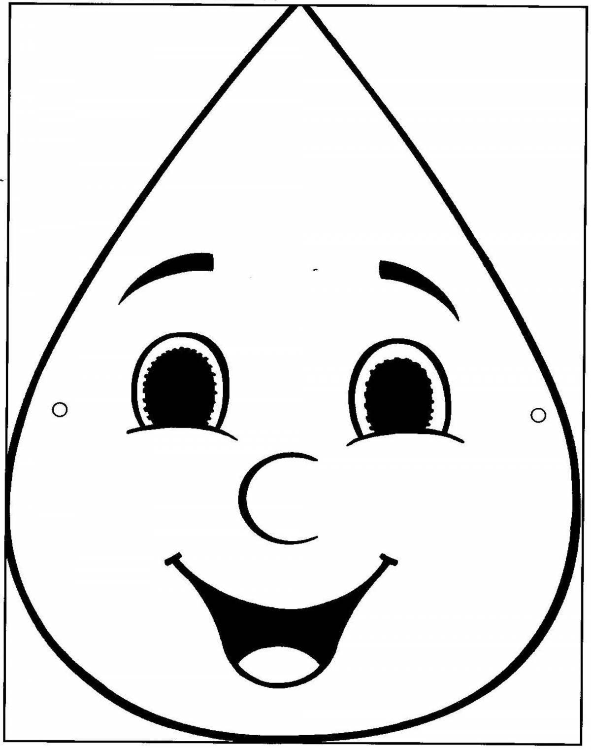 Colorful water drop coloring page