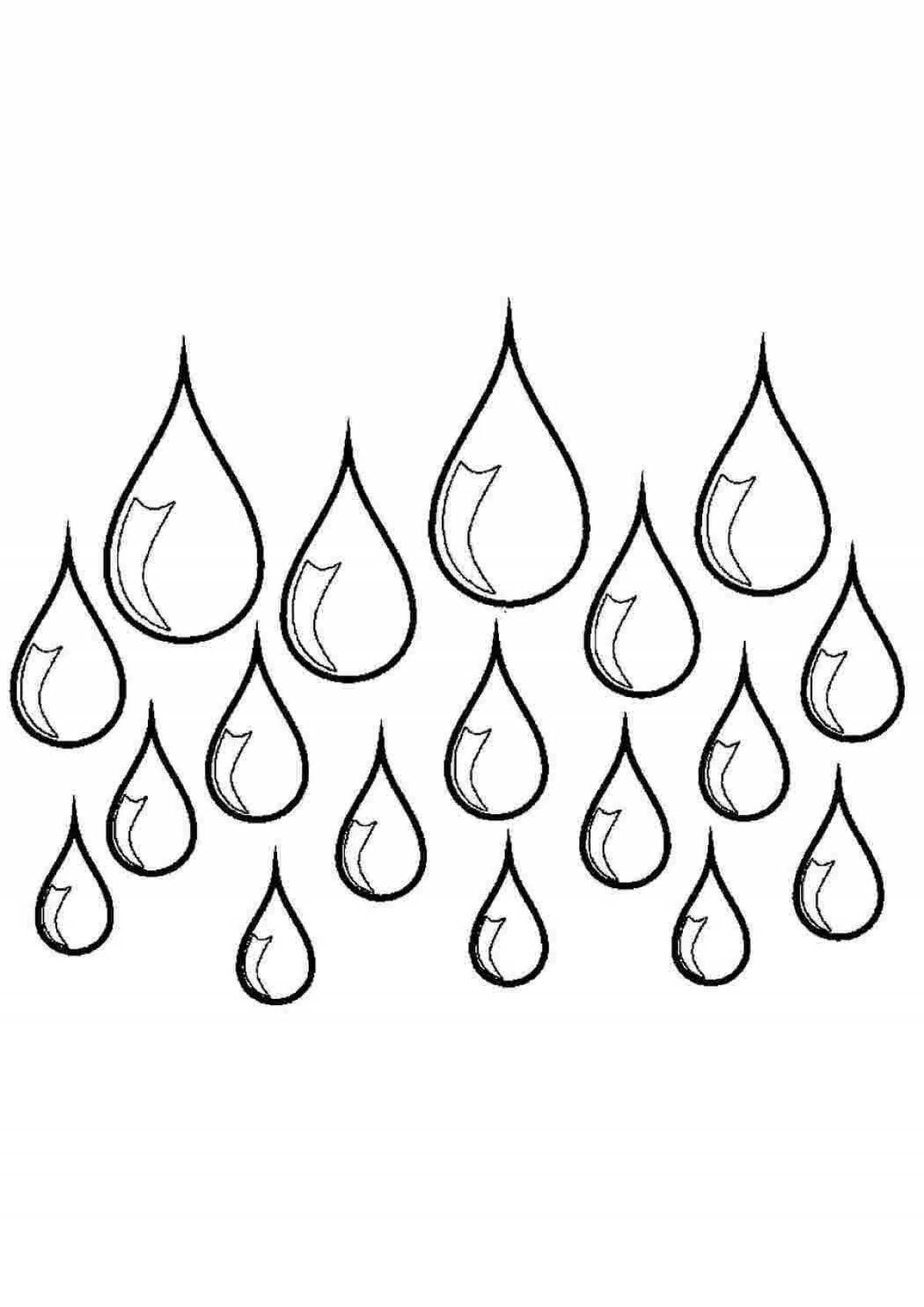 Coloring page dazzling water drop