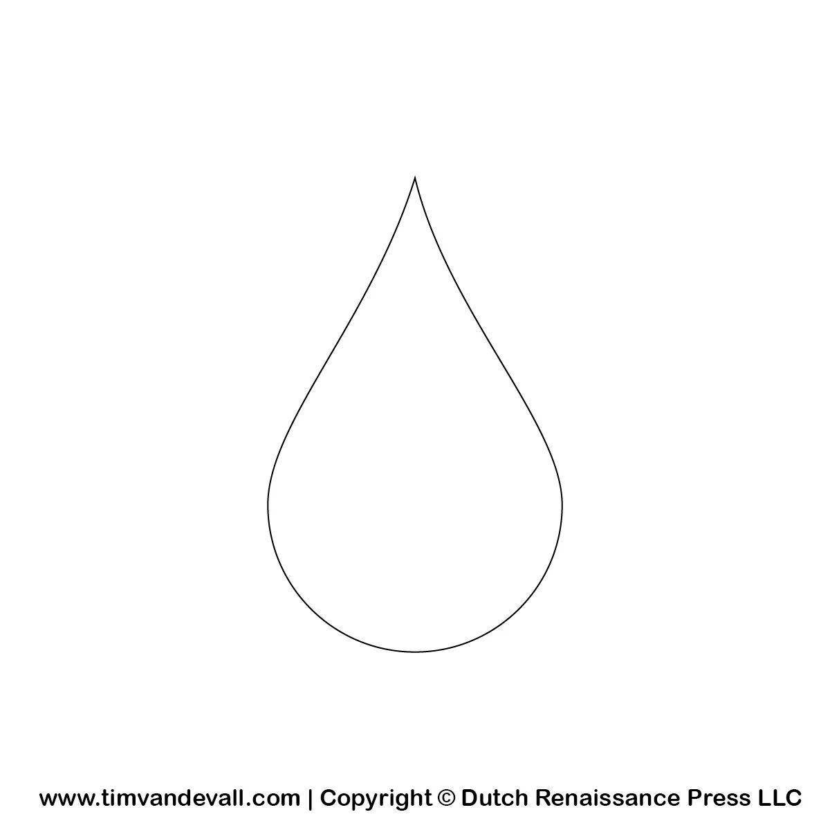 Foggy purple water drop coloring page