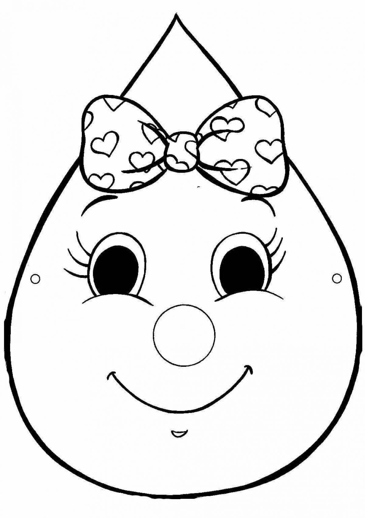 Coloring misty pink water drops