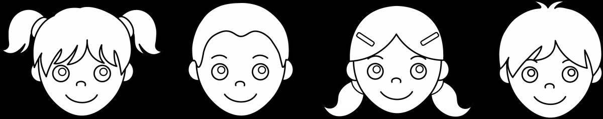 Coloring page magic doll head