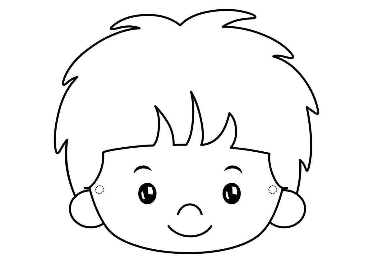 Wonderful doll head coloring page