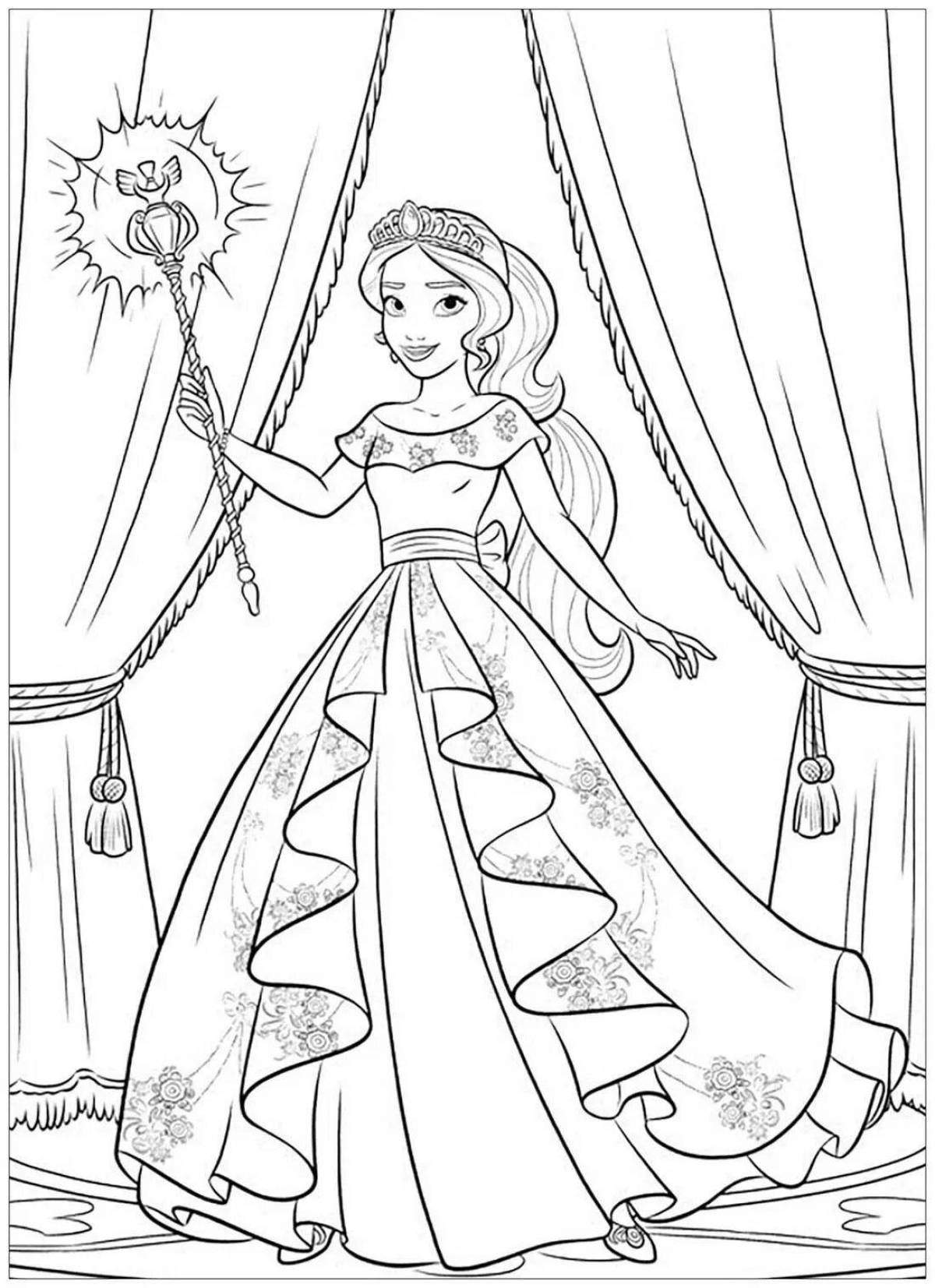 Dazzling elena lovely coloring book