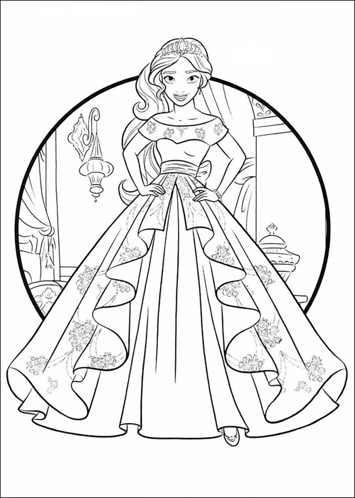 Shiny elena beautiful coloring book