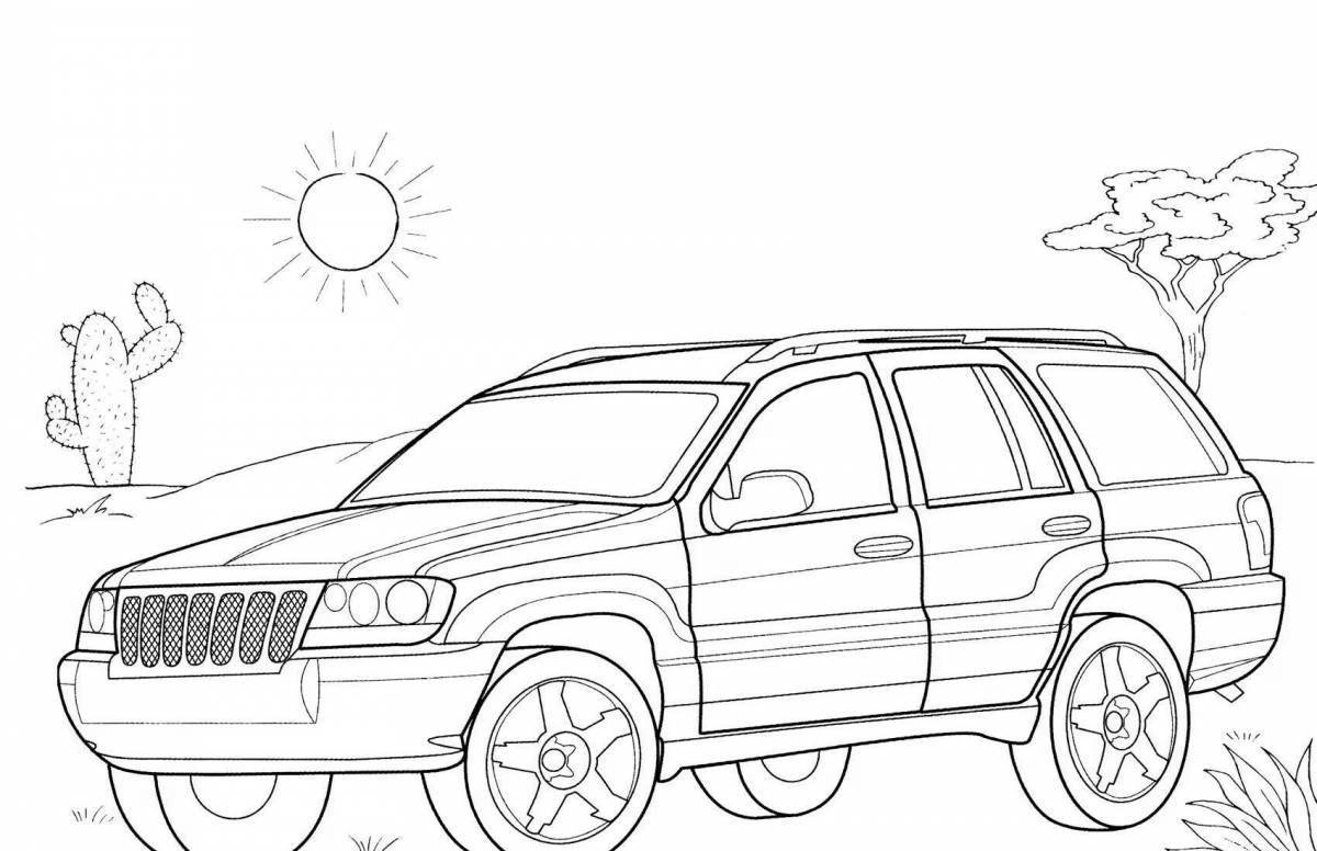 Glitter Grand Cherokee Coloring Page