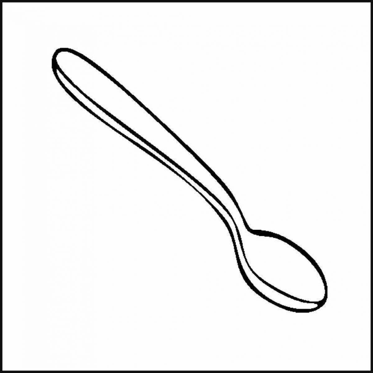 Fine painted spoon coloring page