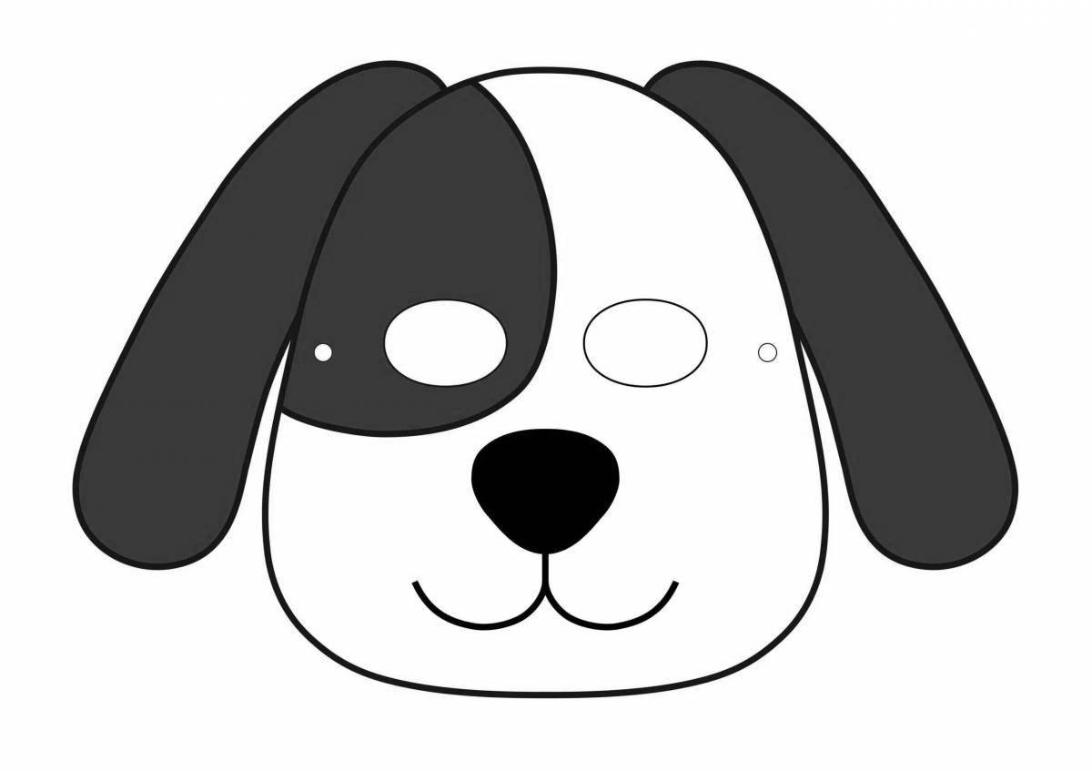 Coloring page bizarre dog muzzle