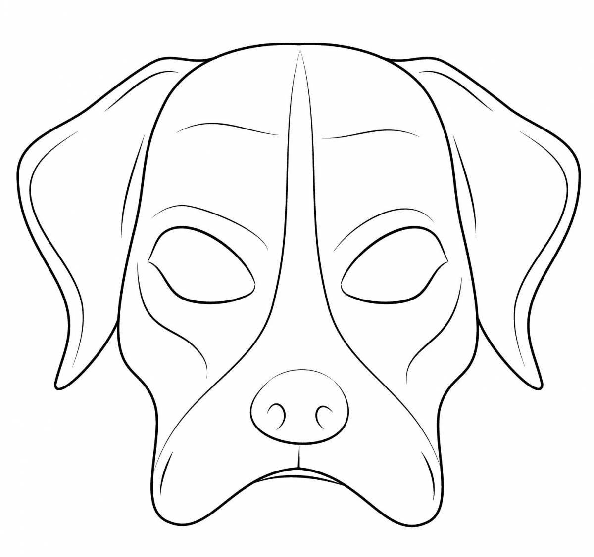 Coloring page exquisite dog muzzle