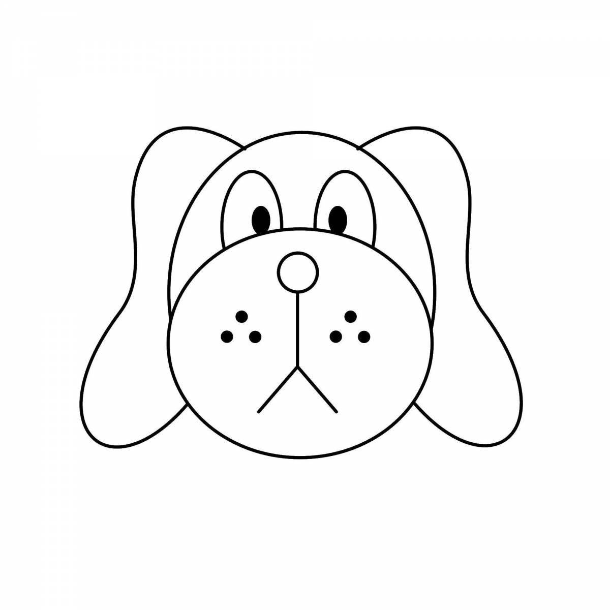 Intriguing dog muzzle coloring page