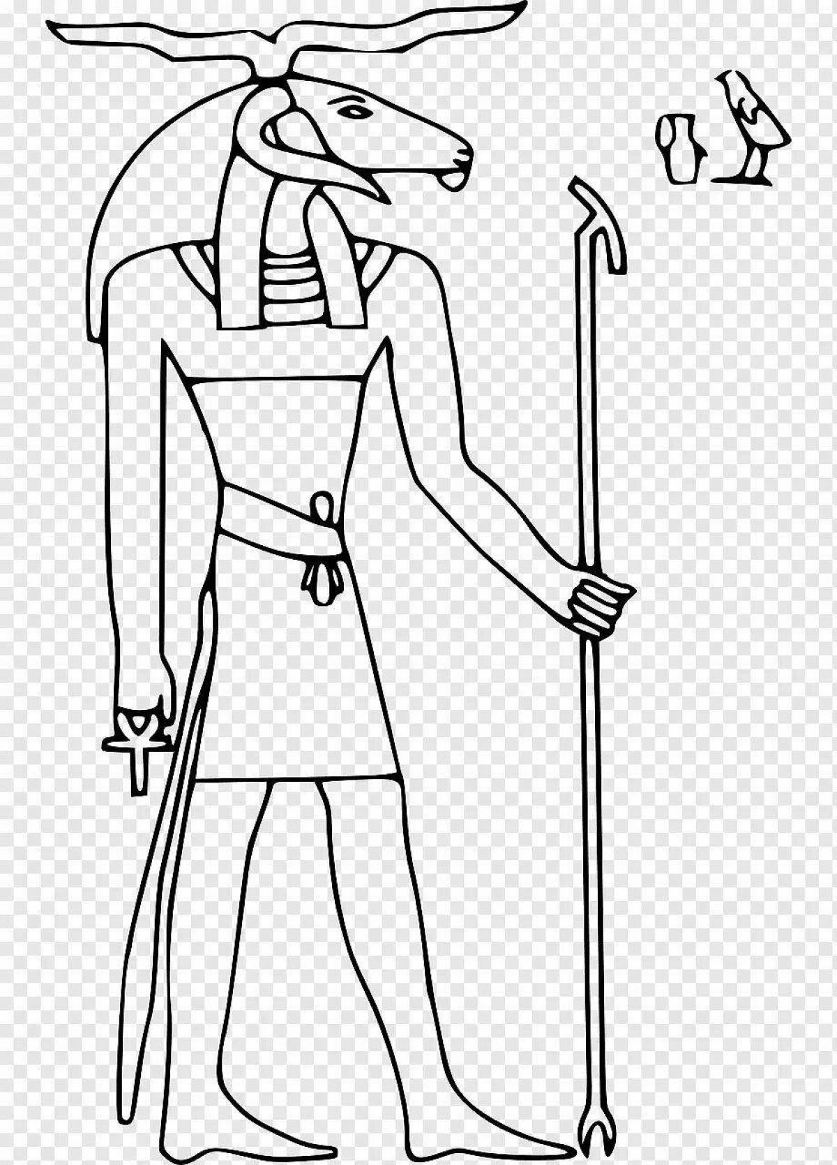 Amazing god Ra coloring page