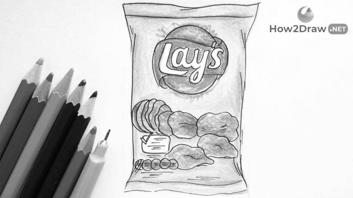 Coloring book playful pack of chips