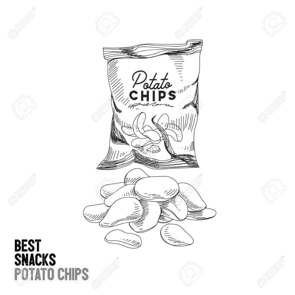 Charming coloring pack of chips