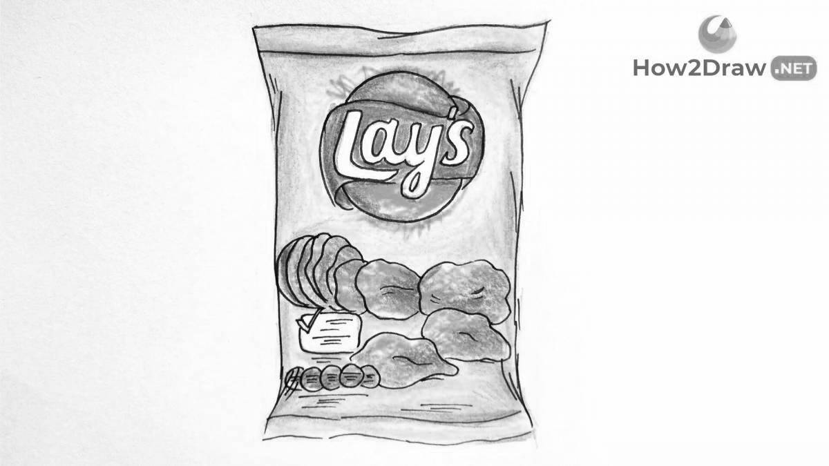 Fun coloring pack of chips