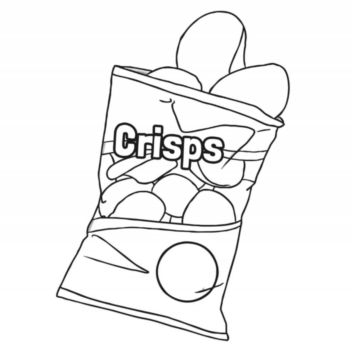 Nice pack of crisps coloring book