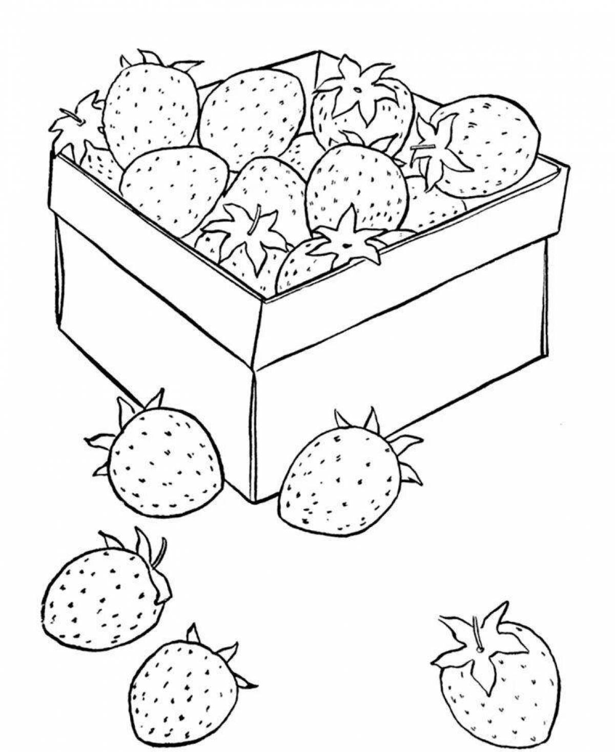 Inviting strawberry coloring book