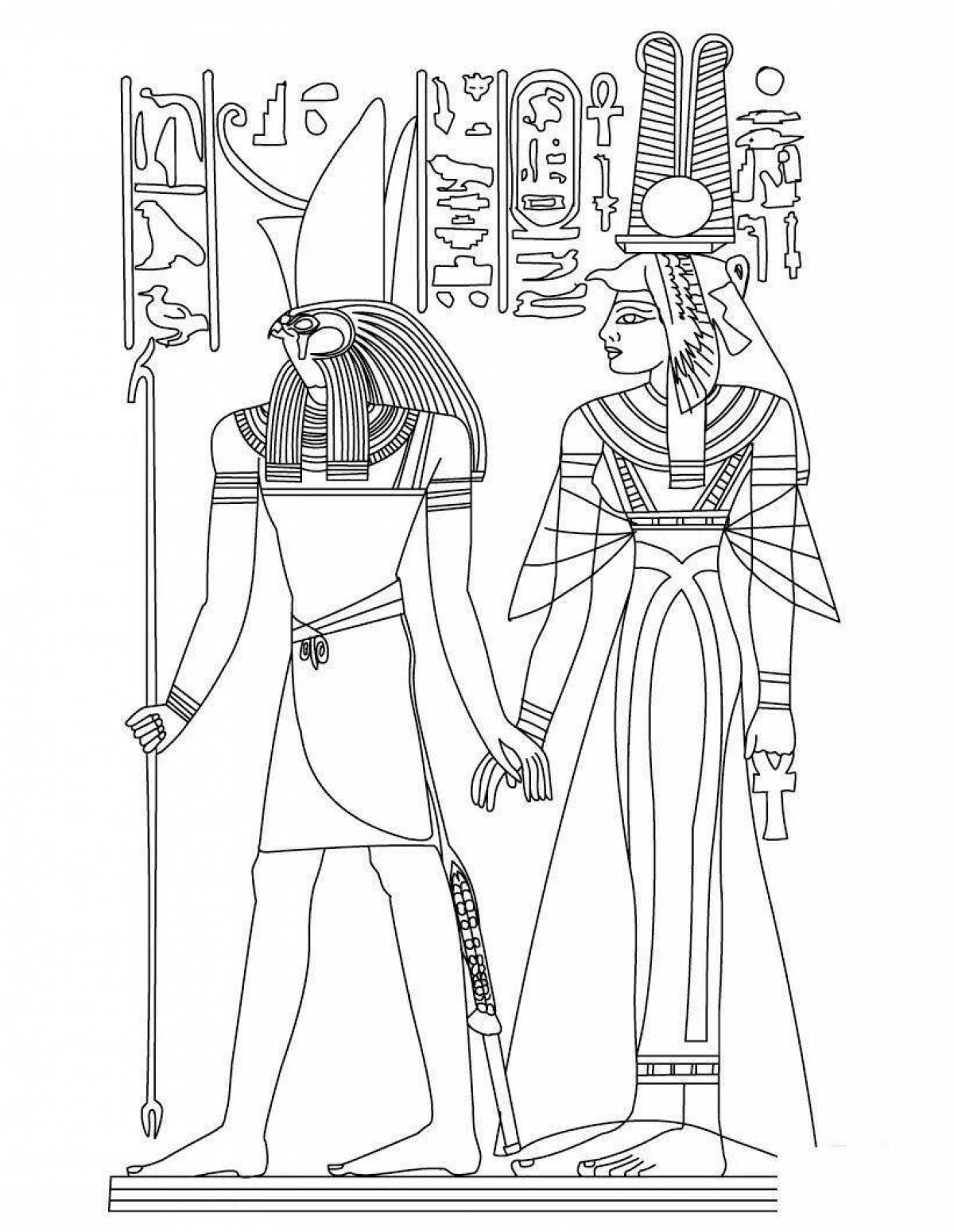 Древнеегипетские рисунки 5 класс. Осирис Бог Египта раскраска. Фараон древний Египет разукрашка. Боги древних египтян Нефертити. Боги древнего Египта раскраска Исида.
