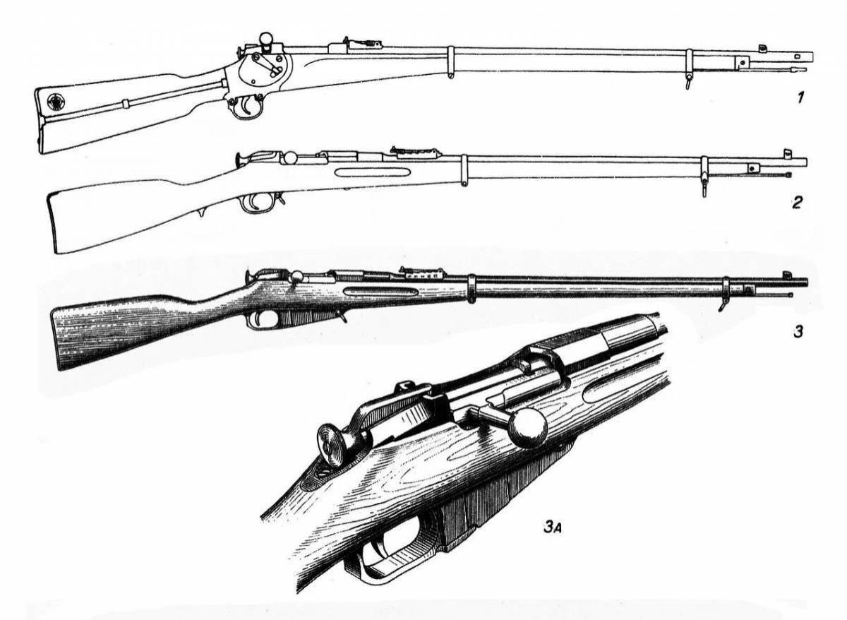 Винтовка мосина рисунок