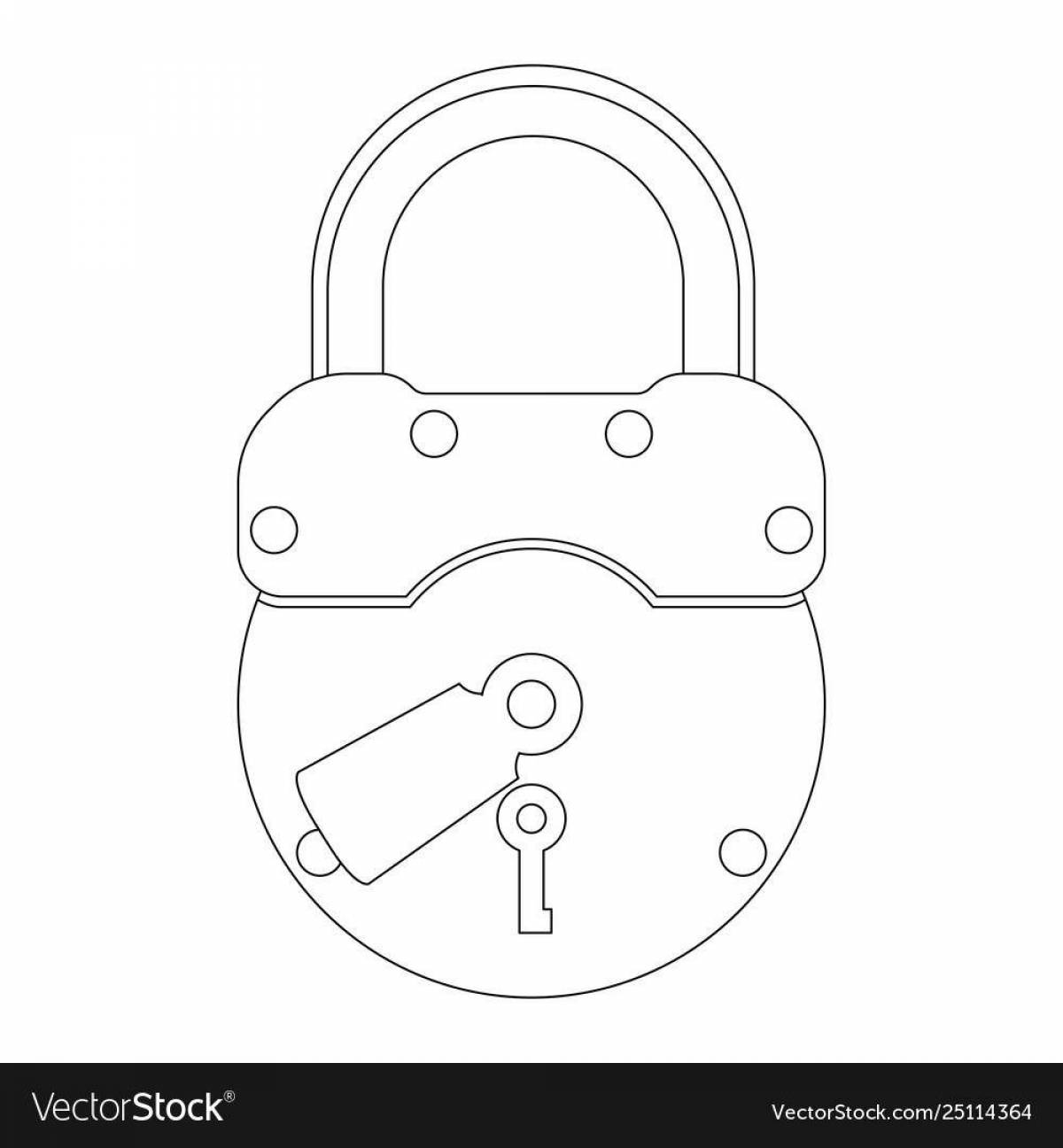 Замочек картинка для детей раскраска