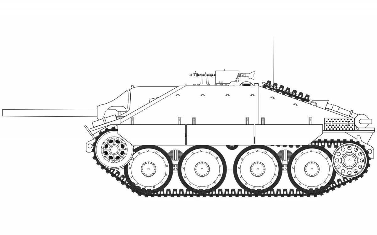 Раскраска танк со скорпионом