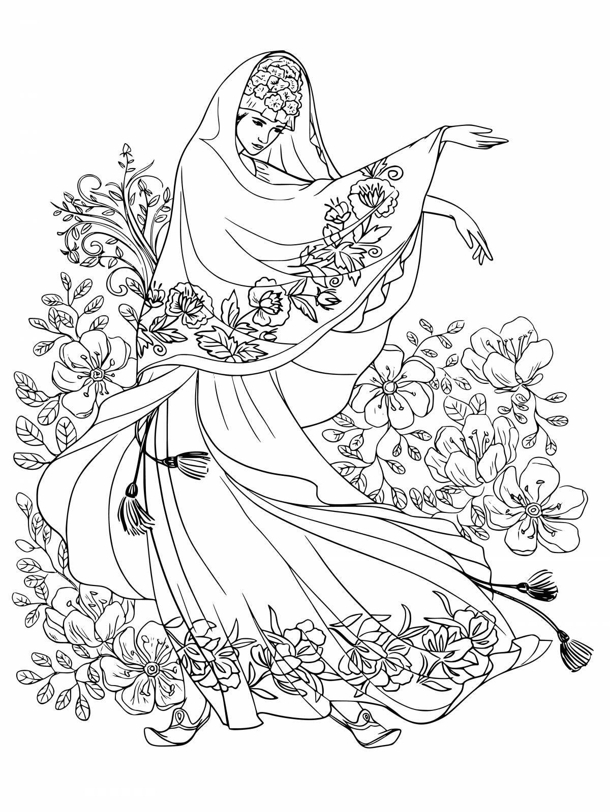 Amazing oriental beauty coloring book