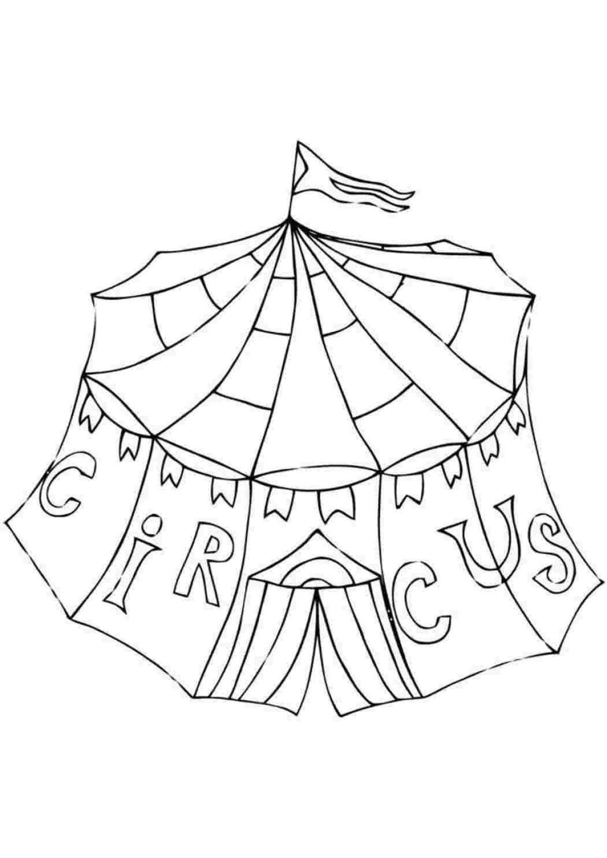 Coloring fairytale circus poster