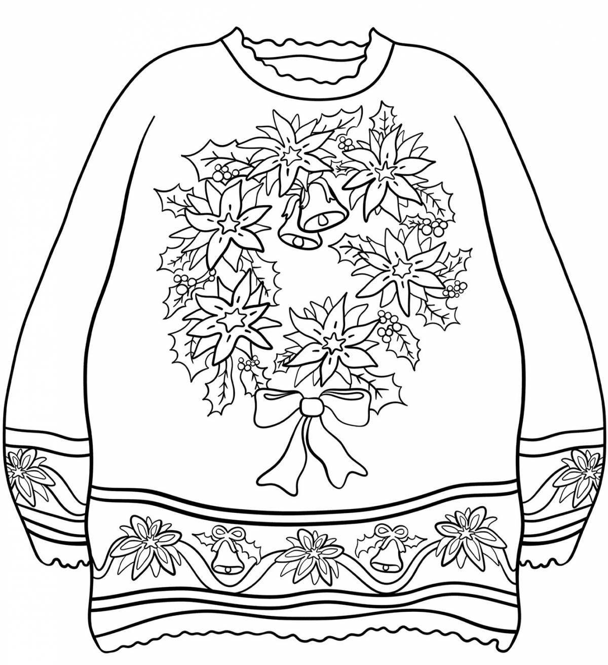 Сияющая раскраска рождественский свитер