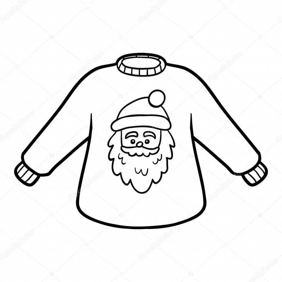 Изысканная раскраска рождественский свитер