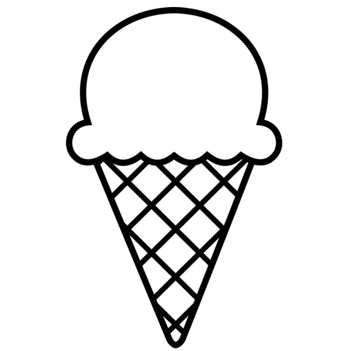 Освежающая страница раскраски мороженого