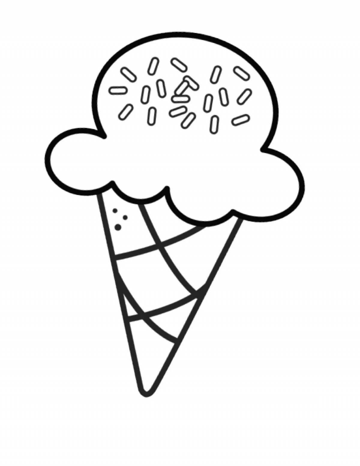 Holiday ice cream coloring page