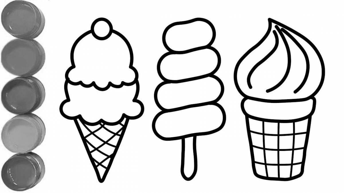 Colouring ice cream for sweet tooth
