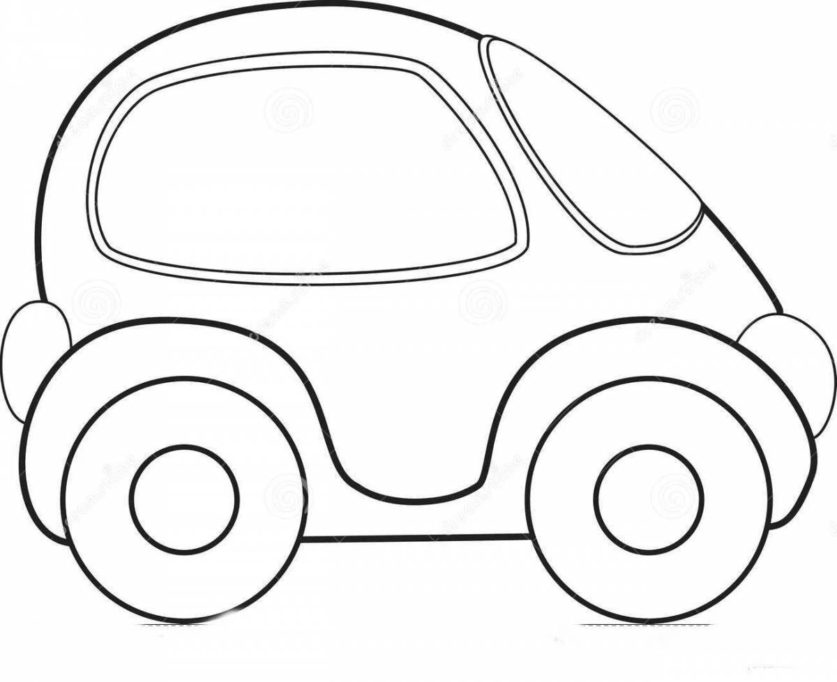 Coloring animated toy car