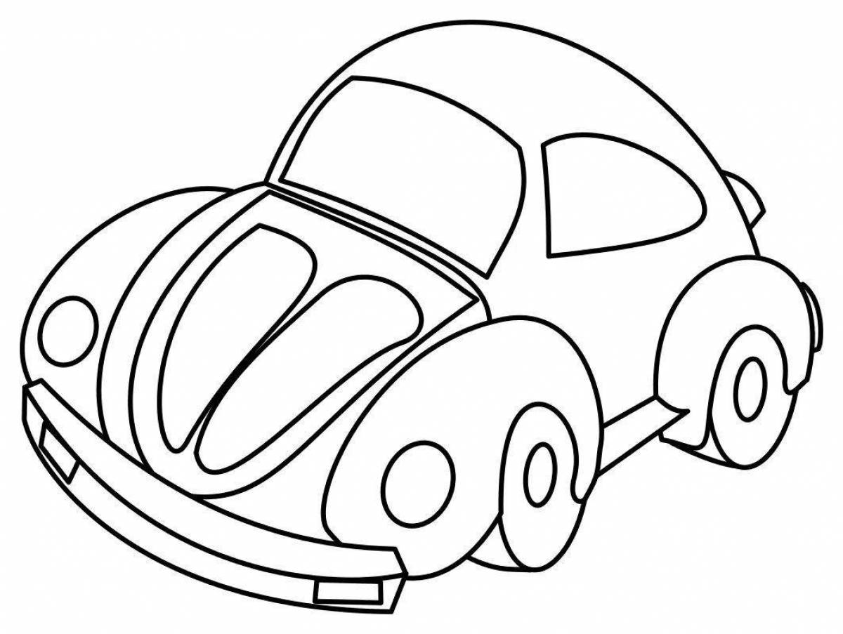 Exquisite toy car coloring page