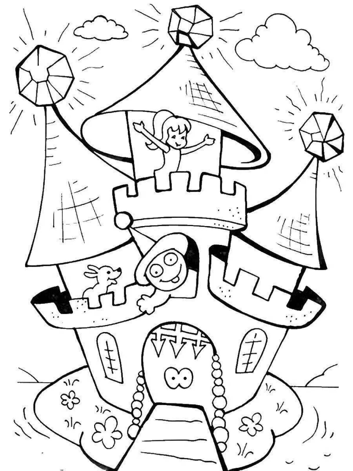 Coloring page amazing magic castle