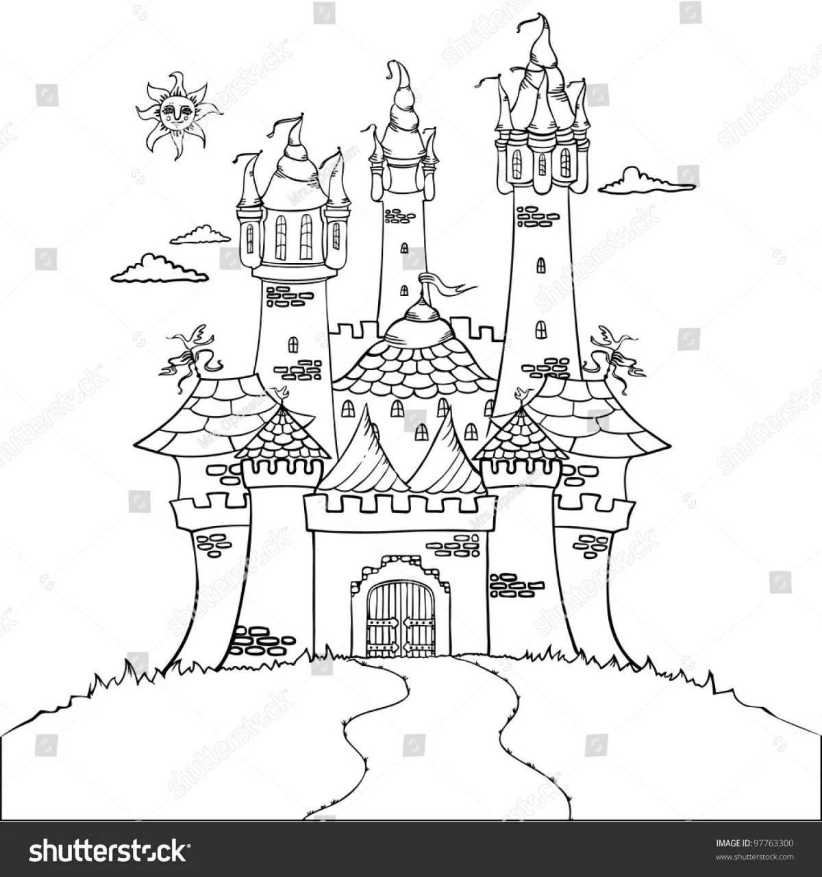 Shiny magic castle coloring book