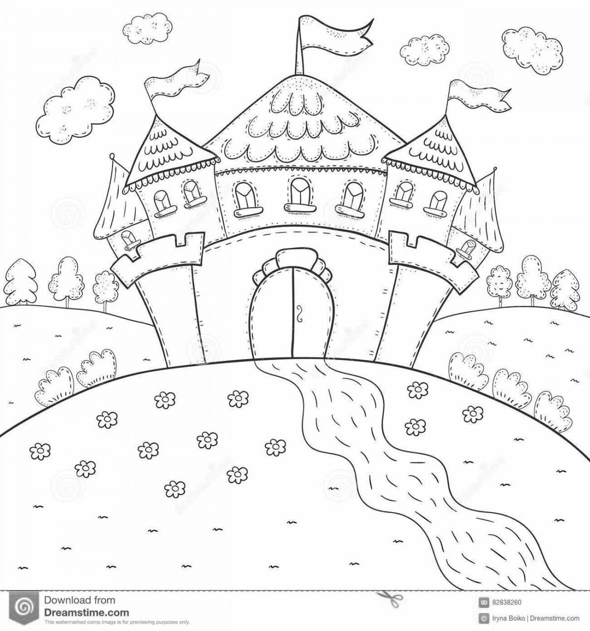 Coloring page magnanimous magic castle