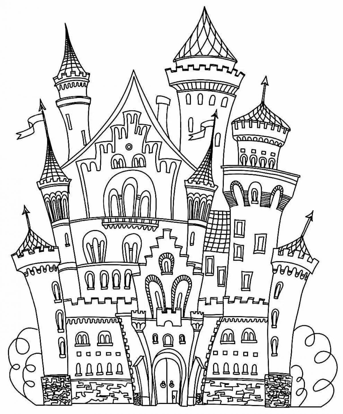 Coloring book grand magic castle