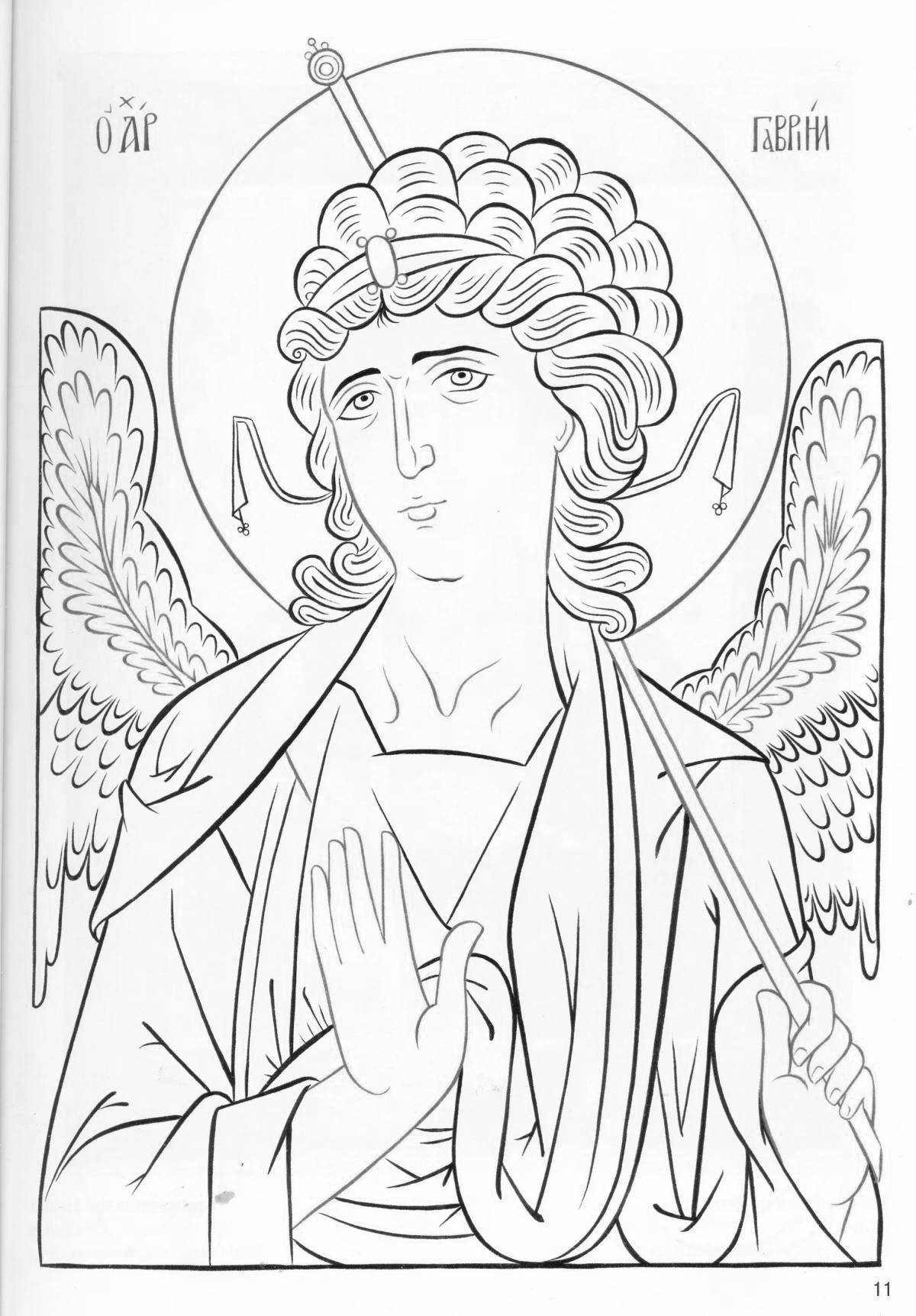 Раскраска великолепный архангел михаил