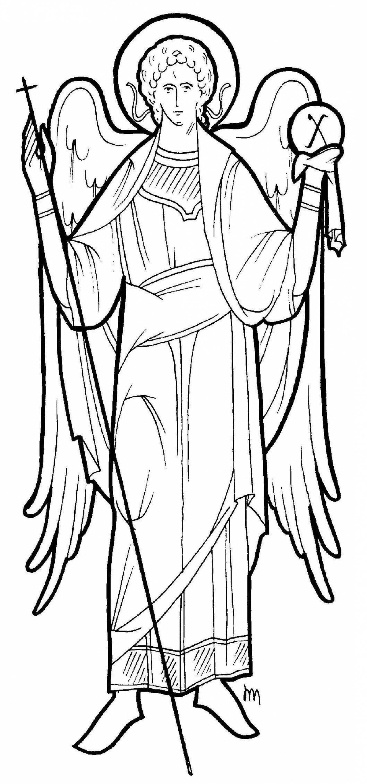 Раскраска Раскраска блистательный архангел михаил