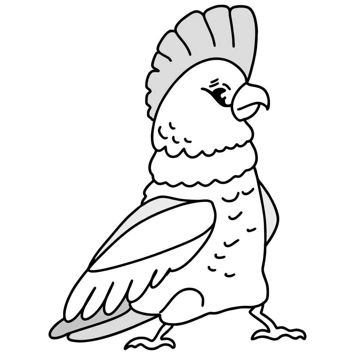 Awesome cockatoo coloring page