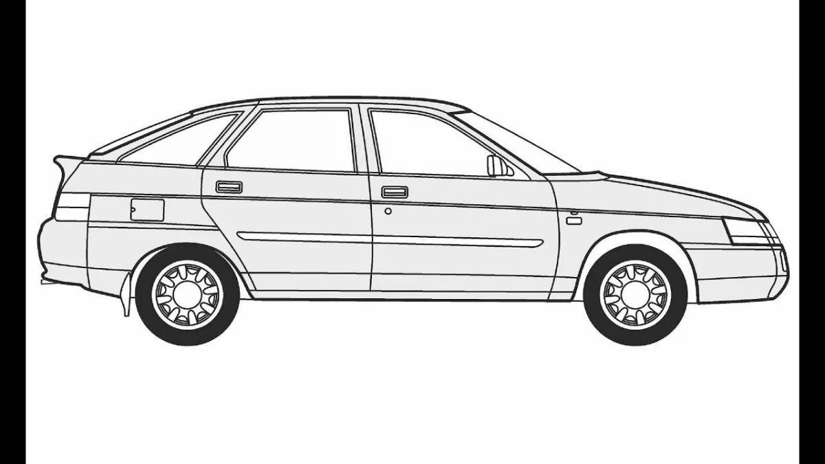Attractive number eight car coloring page